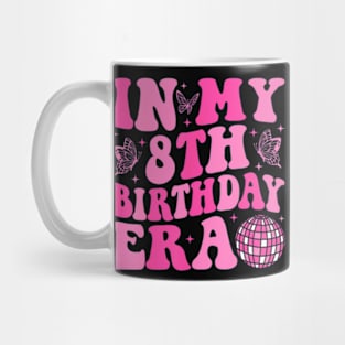 Groovy In My 8Th Birthday Era Eight 8 Years Old Birthday Mug